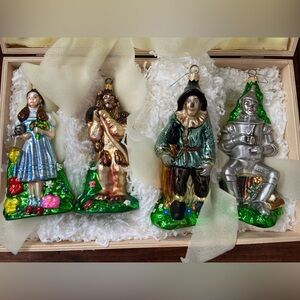 RARE Kurt Adler Wizard Of Oz Polonaise Ornament 4 Pc Set W Wood Crate Box 1997